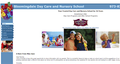 Desktop Screenshot of bloomingdaledaycareandnurseryschool.com